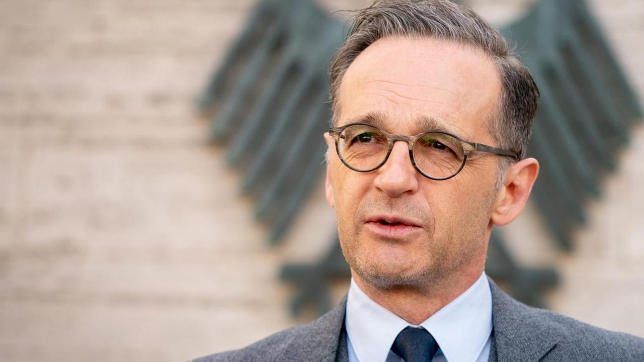 Bundesaußenminister Heiko Maas spricht während einer Pressekonferenz. Bundesaußenminister Heiko Maas spricht während einer Pressekonferenz.