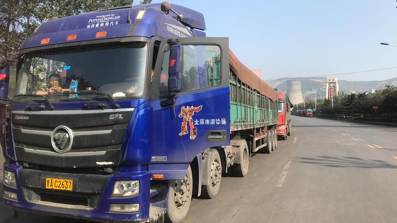 Ein Kohletruck in Yangquan. Ein Kohletruck in Yangquan.