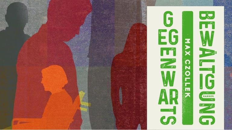 Buchcover: Max Czollek - "Gegenwartsbewältigung" - Hanser Verlag im Hintergrund: Überlappende Silhouetten verschiedener Personen Buchcover: Max Czollek - "Gegenwartsbewältigung" - Hanser Verlag im Hintergrund: Überlappende Silhouetten verschiedener Personen