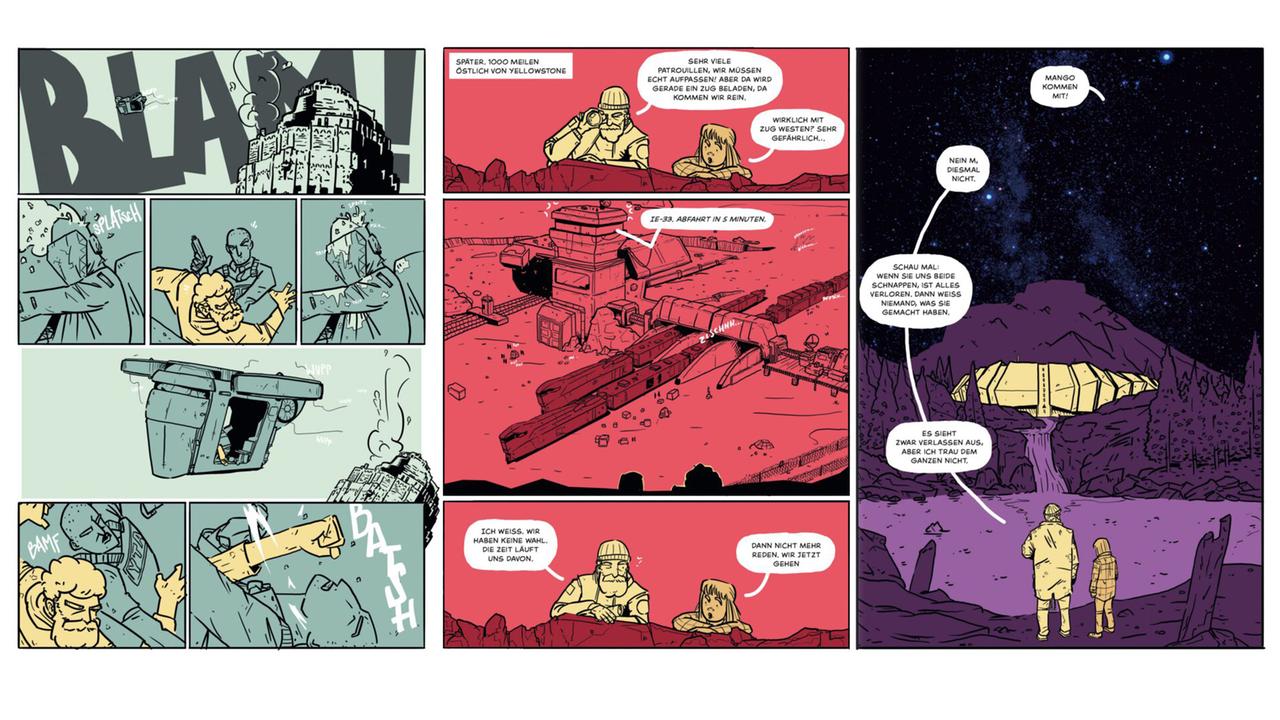 Ein Auszug aus dem Comic "Yellowstone" von Philipp Spreckels und David Scheffel-Runte.