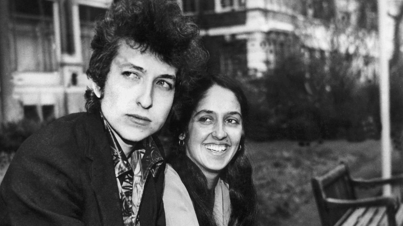 Der amerikanische Folkrocksänger Bob Dylan und seine Kollegin Joan Baez, aufgenommen am 27.04.1965 in London