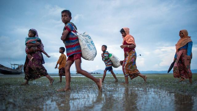 Die Rohingyas flüchten weiterhin aus Myanmar - die meisten ins benachbarte Bangladesch