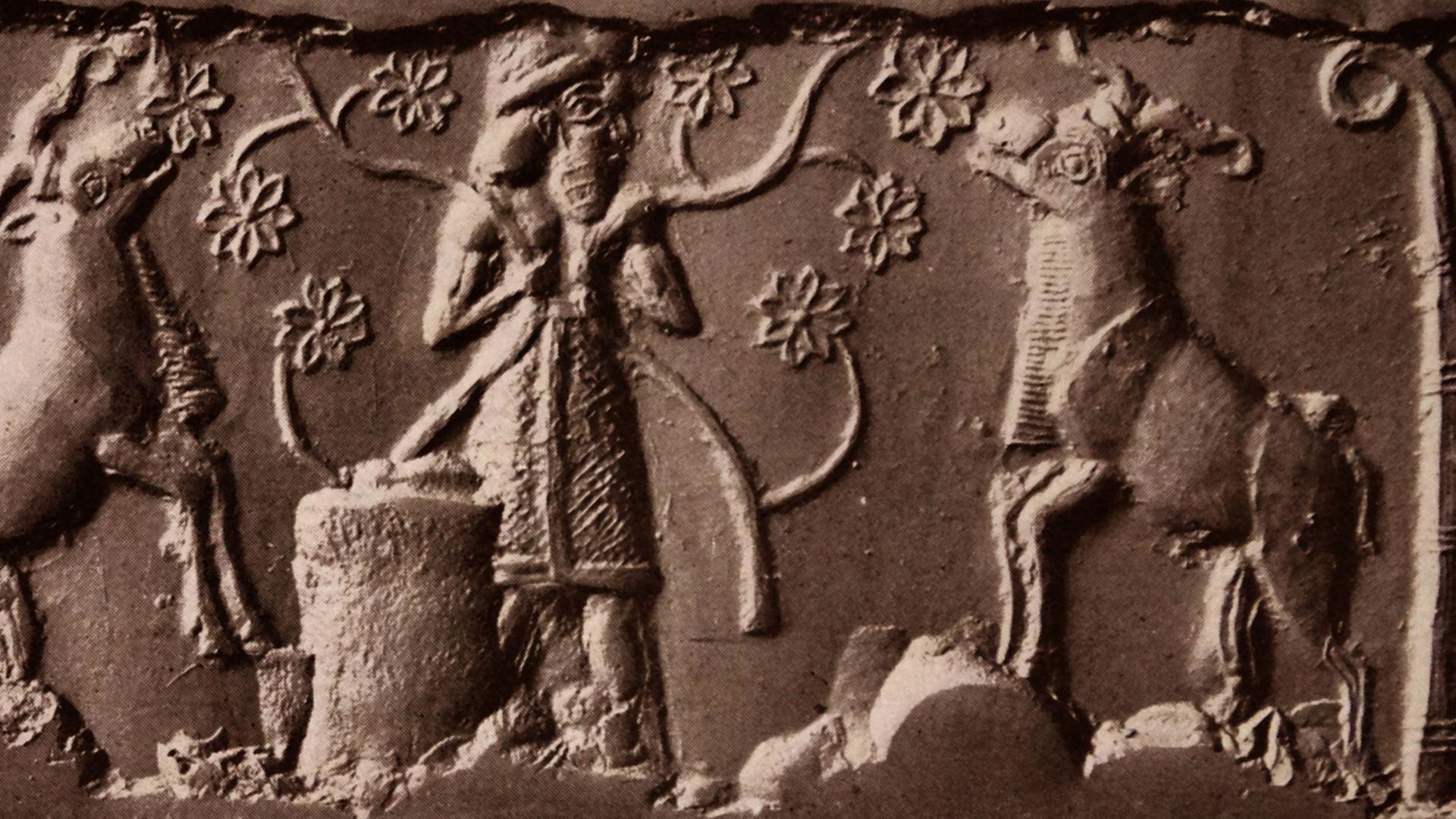 Relief aus der Uruk-Zeit (Süd-Irak), datiert ca. 3200-300 v.Chr.