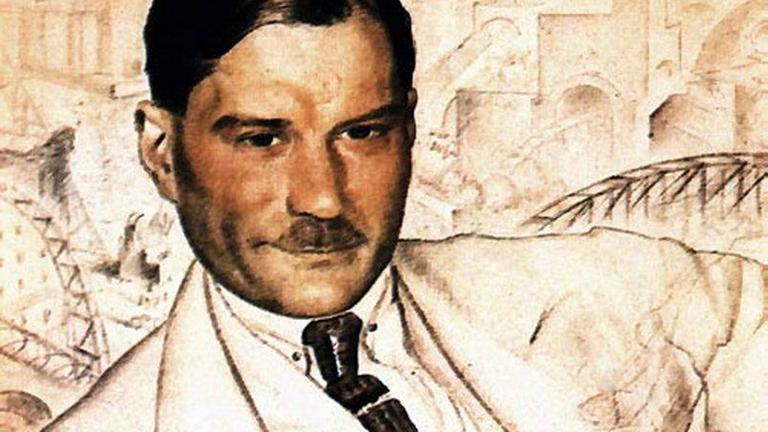 Ein Porträt des russischen Revolutionärs und Schriftstellers Yevgeny Zamyatin als Zeichnung von Boris Kustodiev aus dem Jahr 1923. Ein Porträt des russischen Revolutionärs und Schriftstellers Yevgeny Zamyatin als Zeichnung von Boris Kustodiev aus dem Jahr 1923.