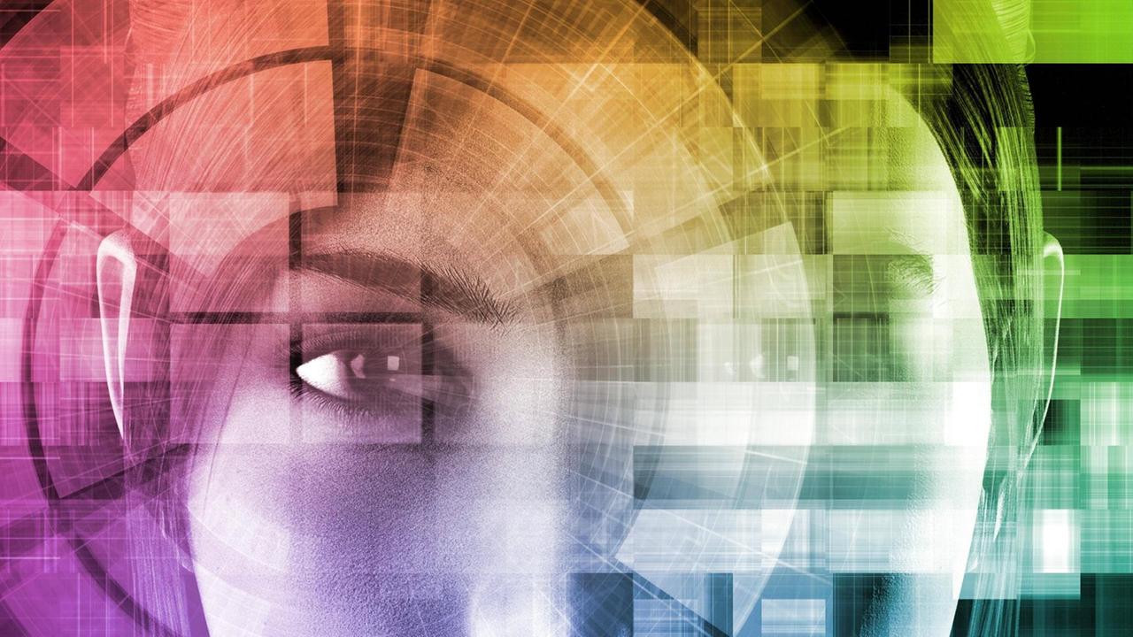 Computergrafik eines Gesichts. Computergrafik eines Gesichts.