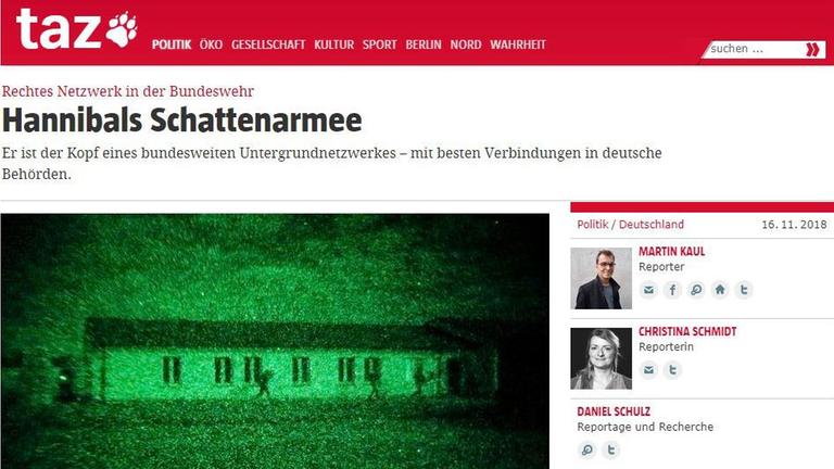 Screenshot: Ausschnitt des Hannibal-Artikels auf taz.de Screenshot: Ausschnitt des Hannibal-Artikels auf taz.de