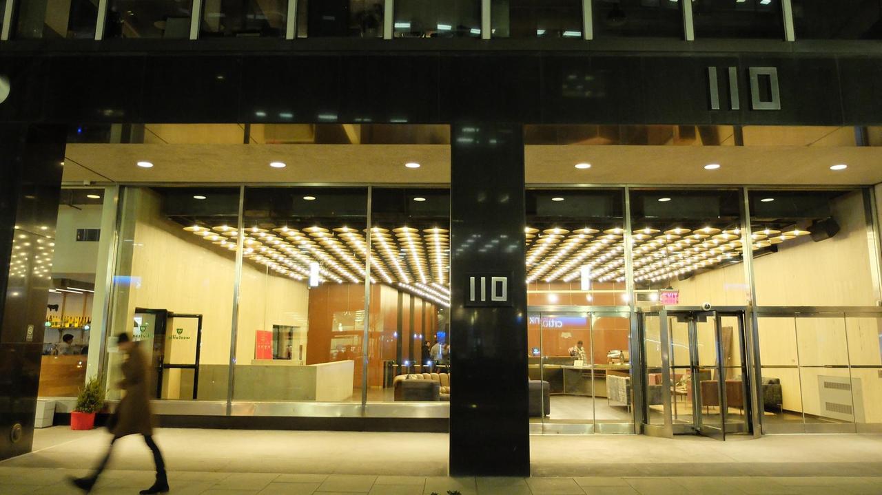 Das WeLive Gebäude an der Wall Street Das WeLive Gebäude an der Wall Street