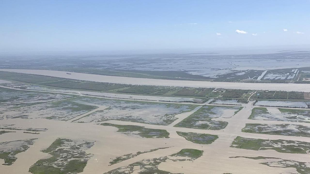 Marschland von oben aus dem Flugzeug. Marschland von oben aus dem Flugzeug.