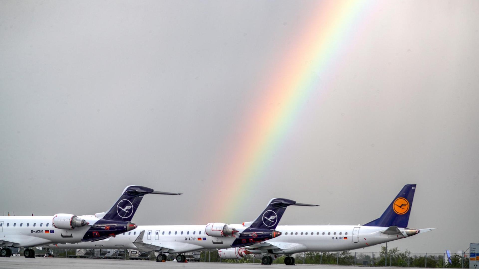 Während der ersten Coronawelle blieben, wie hier, am Münchner Flughafen Franz Josef Strauß, die Flugzeuge am Boden Während der ersten Coronawelle blieben, wie hier, am Münchner Flughafen Franz Josef Strauß, die Flugzeuge am Boden