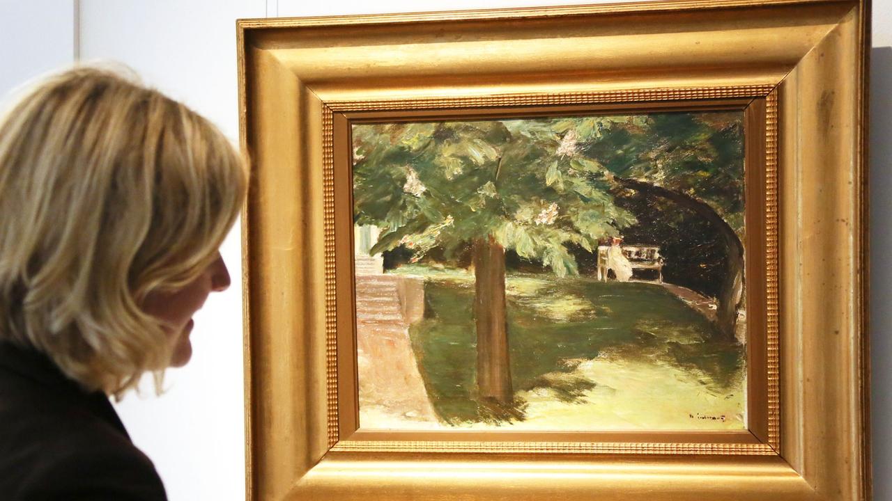 "Gartenbank unter dem Kastanienbaum" des Malers Max Liebermann "Gartenbank unter dem Kastanienbaum" des Malers Max Liebermann
