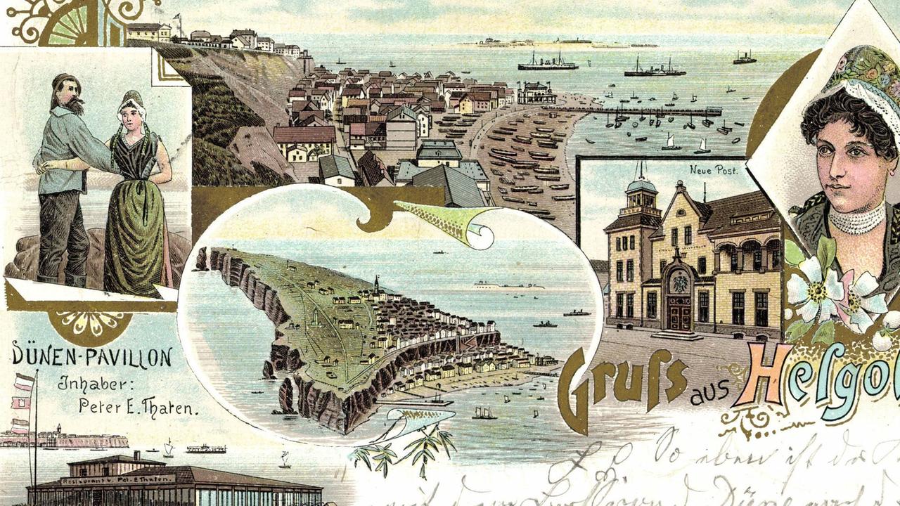 Postkarte von Helgoland aus dem Jahr 1897 Postkarte von Helgoland aus dem Jahr 1897