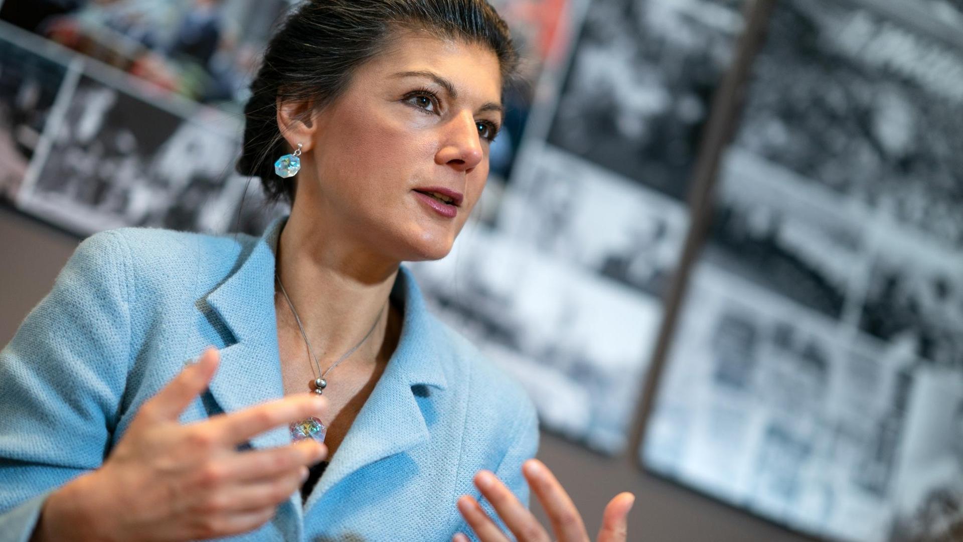 Sahra Wagenknecht, Fraktionsvorsitzende der Linkspartei im Bundestag Sahra Wagenknecht, Fraktionsvorsitzende der Linkspartei im Bundestag