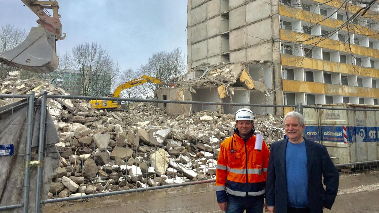 Abbrufleiter Norbert Pfeiffer und WSG-Geschäftsführer Thomas Köchig Abbrufleiter Norbert Pfeiffer und WSG-Geschäftsführer Thomas Köchig