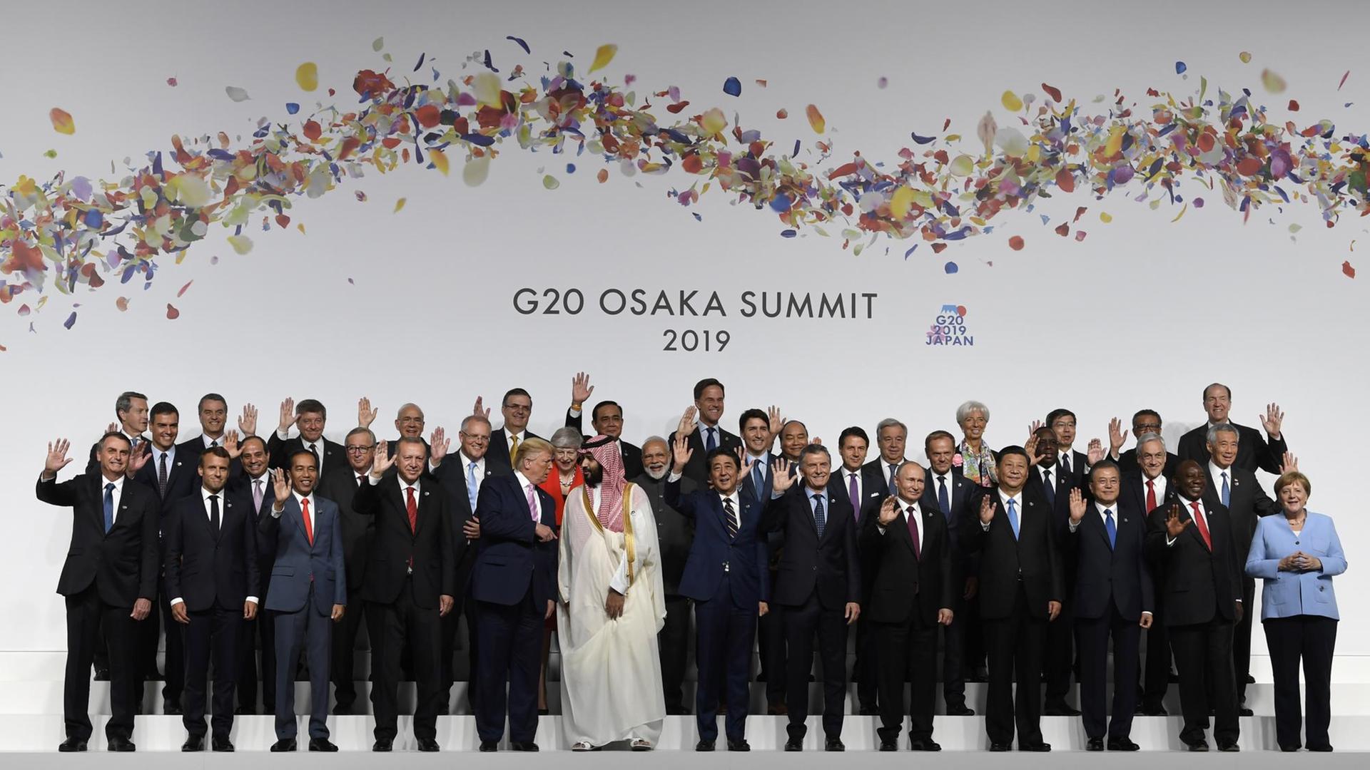 Gruppenbild der Staats- und Regierungschefs auf dem G20-Gipfel im japanischen Osaka