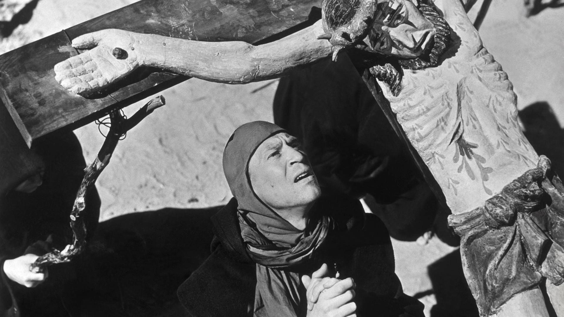 Filmszene aus "Das siebente Siegel" von Ingmar Bergman. Filmszene aus "Das siebente Siegel" von Ingmar Bergman.