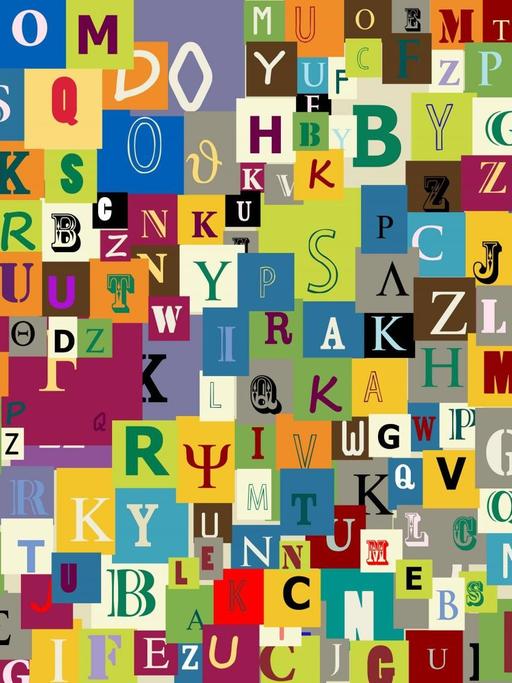 Ein buntes Buchstaben Wirrwarr