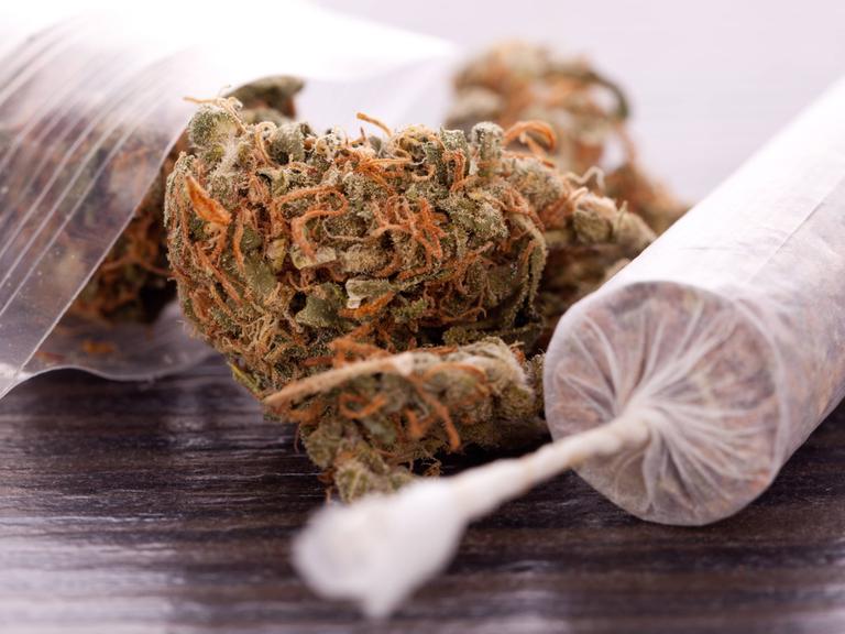 Getrocknete Cannabis-Blüten