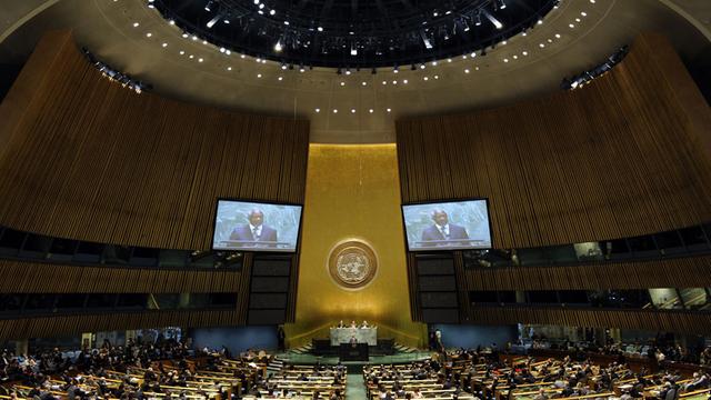 Die Generalversammlung der UNO in New York, aufgenommen am 07.06.2012