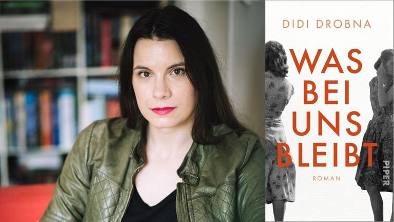 Didi Drobna: "Was bei uns bleibt" Zu sehen sind die Autorin und das Buchcover Didi Drobna: "Was bei uns bleibt" Zu sehen sind die Autorin und das Buchcover