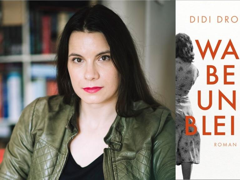 Didi Drobna: "Was bei uns bleibt" Zu sehen sind die Autorin und das Buchcover