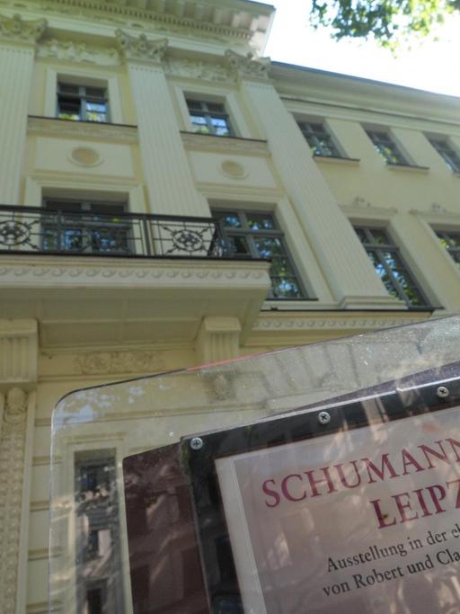 Das ehemalige Wohnhaus des Komponisten Robert Schumann (1810-1856) in Leipzig. Der Musiker lebte 16 Jahre in der Stadt.