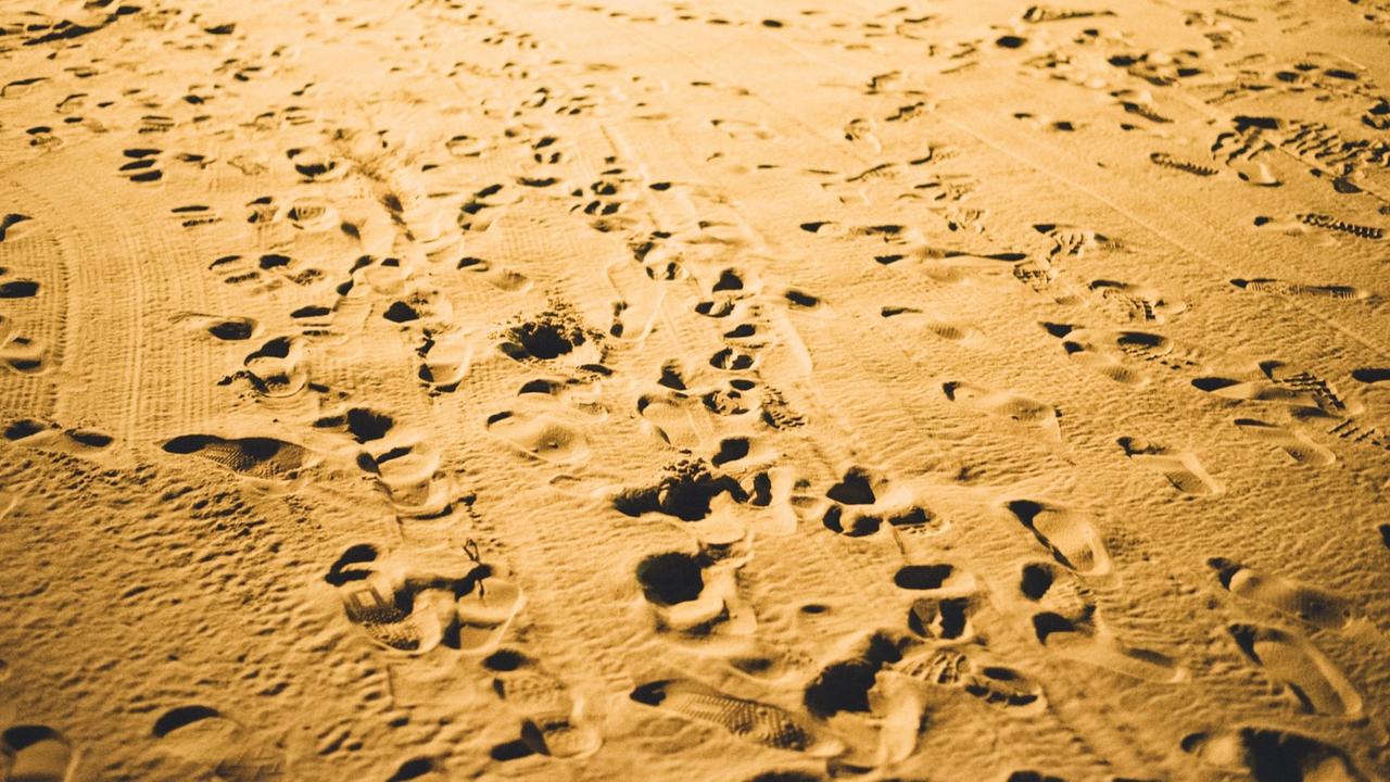 Spuren von Migration im Sand der Wüste Spuren von Migration im Sand der Wüste