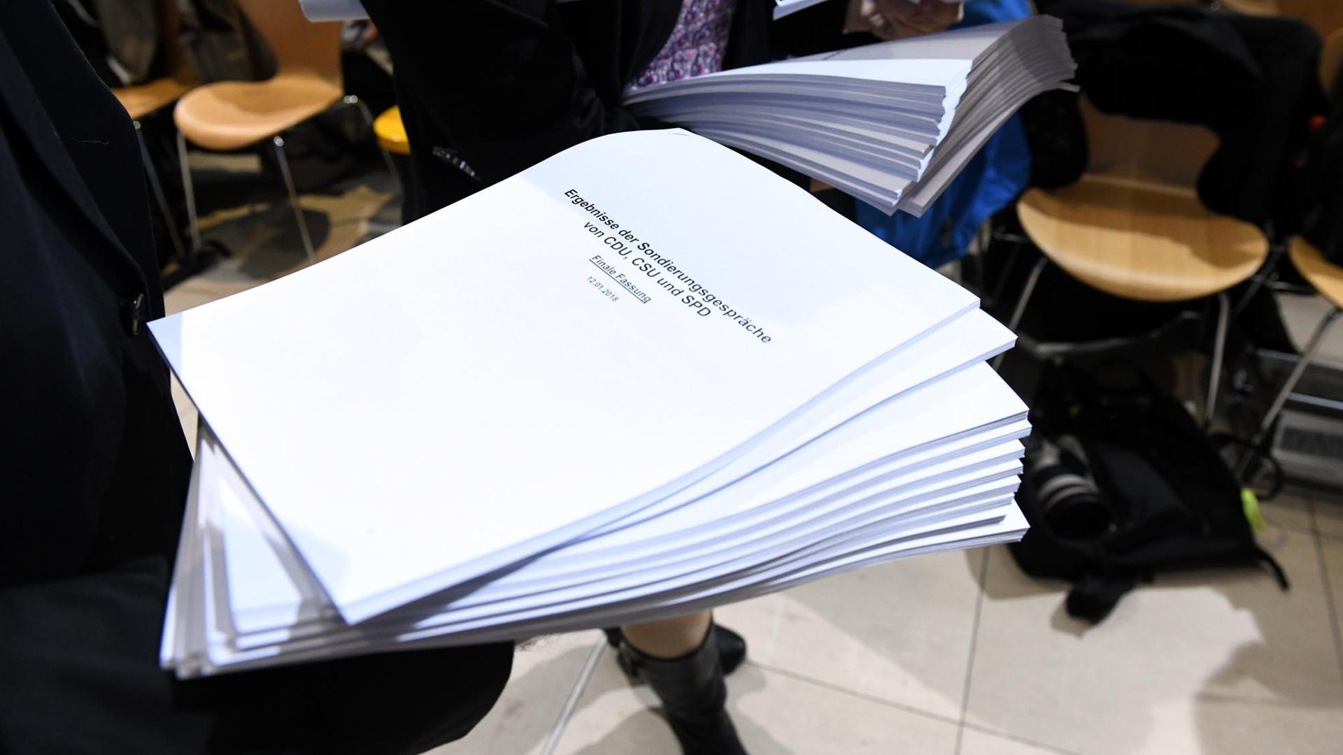 Die Finale Fassung der Ergebnisse der Sondierungsgespräche von CDU, CSU und SPD Die Finale Fassung der Ergebnisse der Sondierungsgespräche von CDU, CSU und SPD