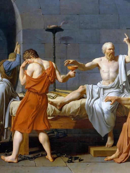 Das Gemälde "Der Tod des Sokrates" von Jacques-Louis David