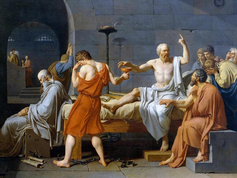 Das Gemälde "Der Tod des Sokrates" von Jacques-Louis David
