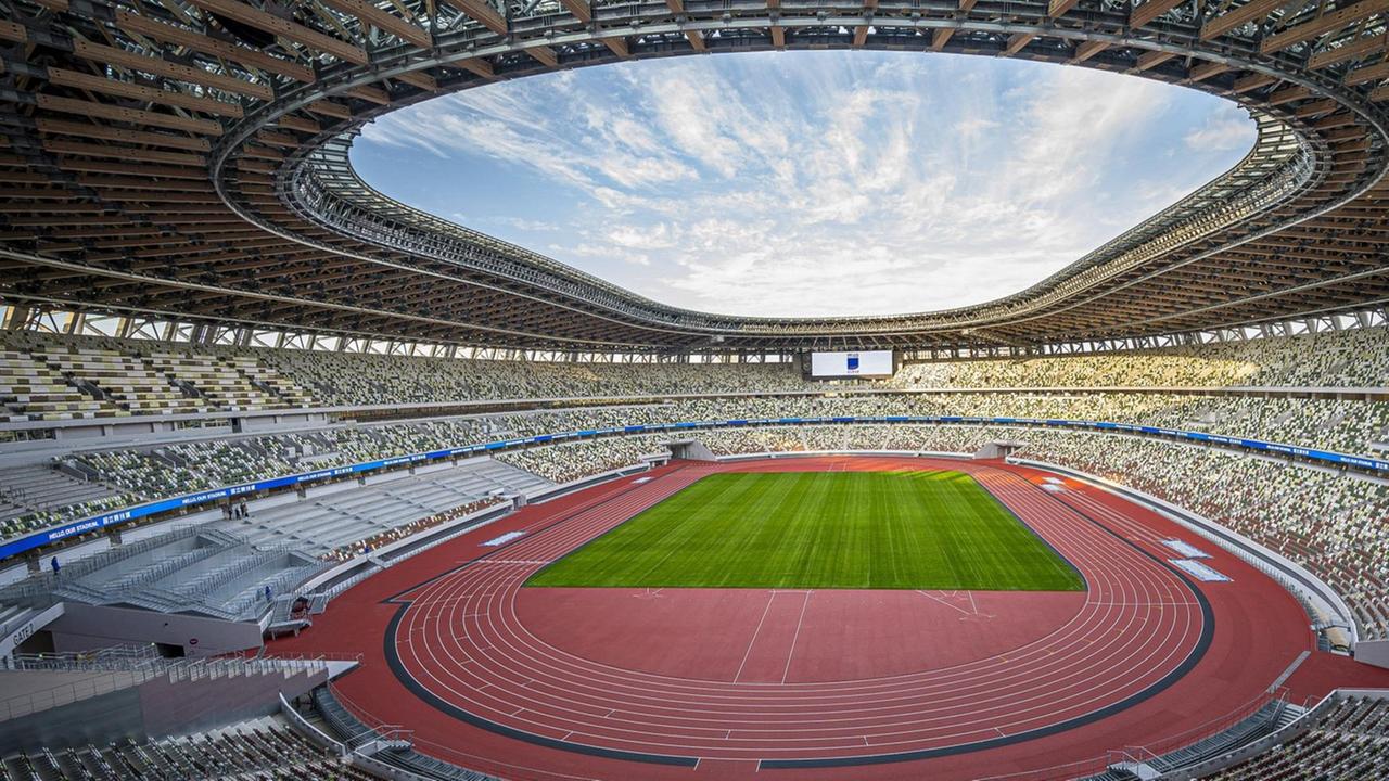 Das Foto zeigt das Olympia-Stadion in Tokio. Das Foto zeigt das Olympia-Stadion in Tokio.