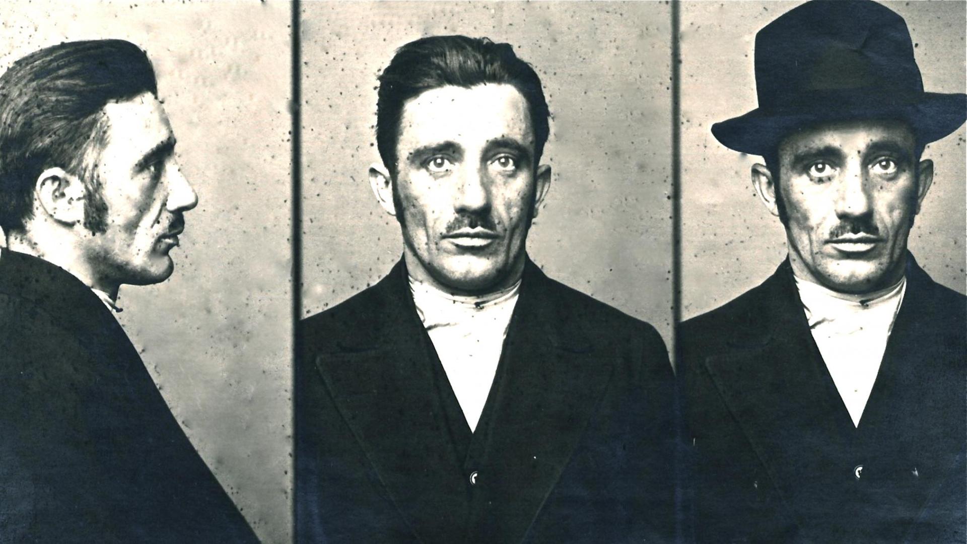 Viktor Kunz. Polizeifotos von 1921. Viktor Kunz. Polizeifotos von 1921.