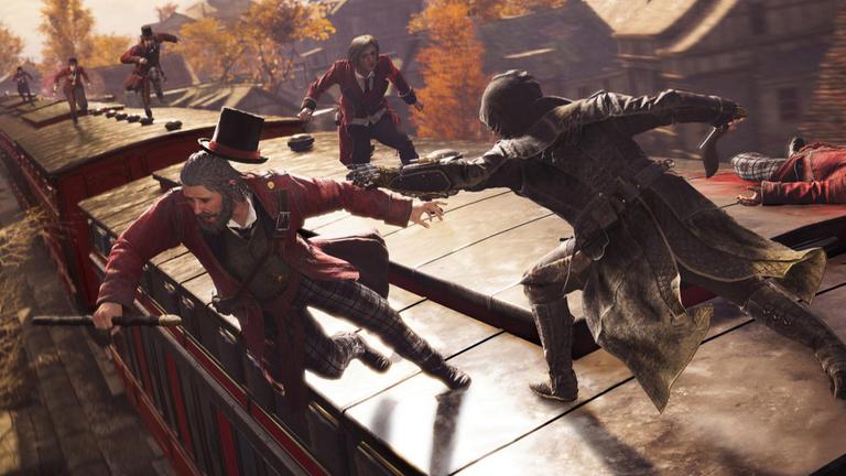 Szene aus dem Computerspiel "Assassin's Creed Syndicate". Szene aus dem Computerspiel "Assassin's Creed Syndicate".