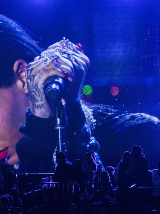 Rihanna performs during "The Concert for Valor" on the National Mall November 11, 2014 in Washington,