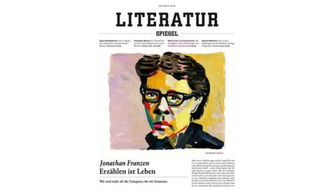 Die Titelseite des neuen Literaturspiegel mit einem Essay von Jonathan Franzen