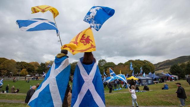 Demonstration für die Unabhängigkeit Schottlands