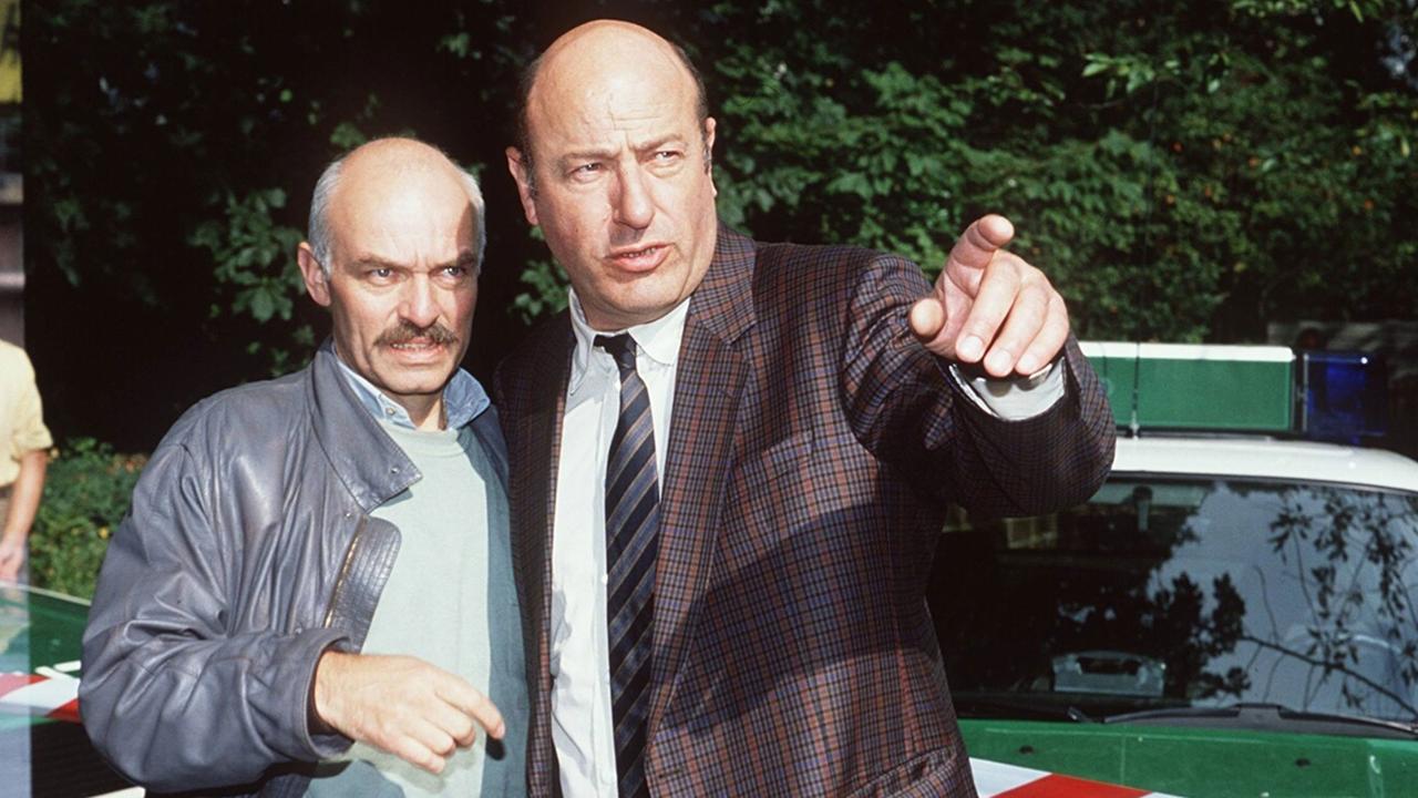 Die Schauspieler Charles Brauer (li.) und Manfred Krug im Tatort Die Schauspieler Charles Brauer (li.) und Manfred Krug im Tatort