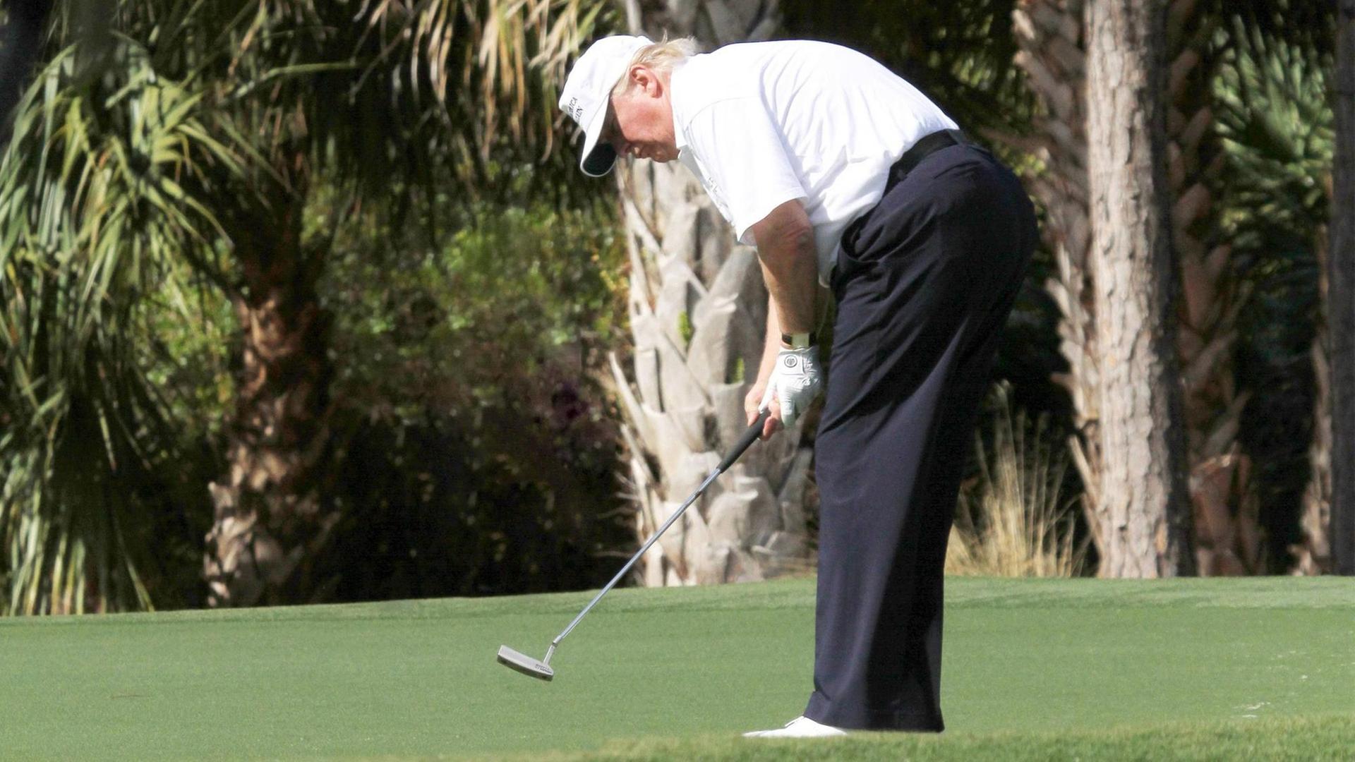 US-Präsident Trump beim Golf (2011) US-Präsident Trump beim Golf (2011)