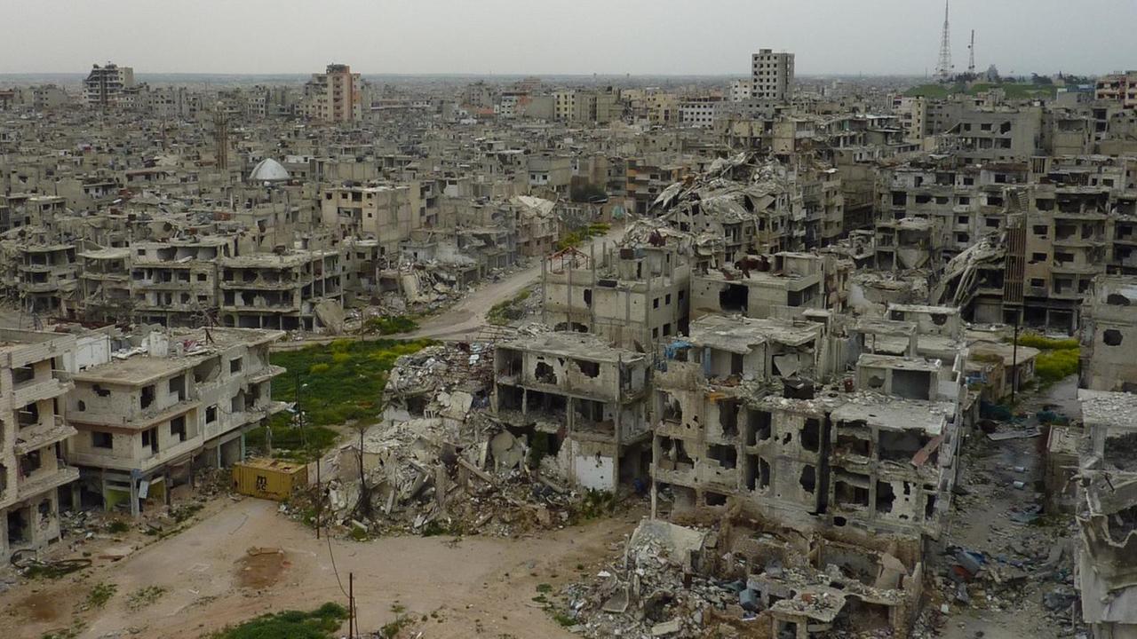 Zerstörung in Homs, hier am 28. März 2015 Zerstörung in Homs, hier am 28. März 2015