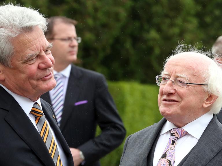 Bundespräsident Joachim Gauck und der irische Präsident Michael Higgins.