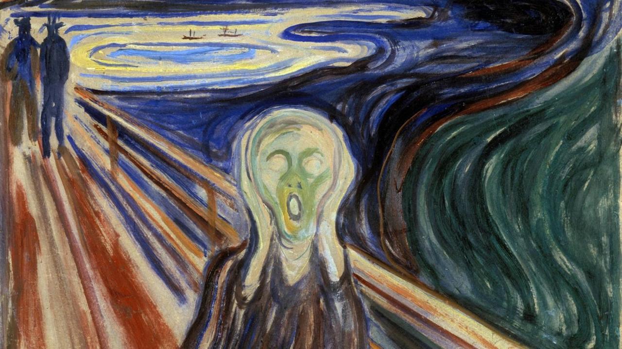 "Der Schrei" von Edvard Munch, 1893. "Der Schrei" von Edvard Munch, 1893.