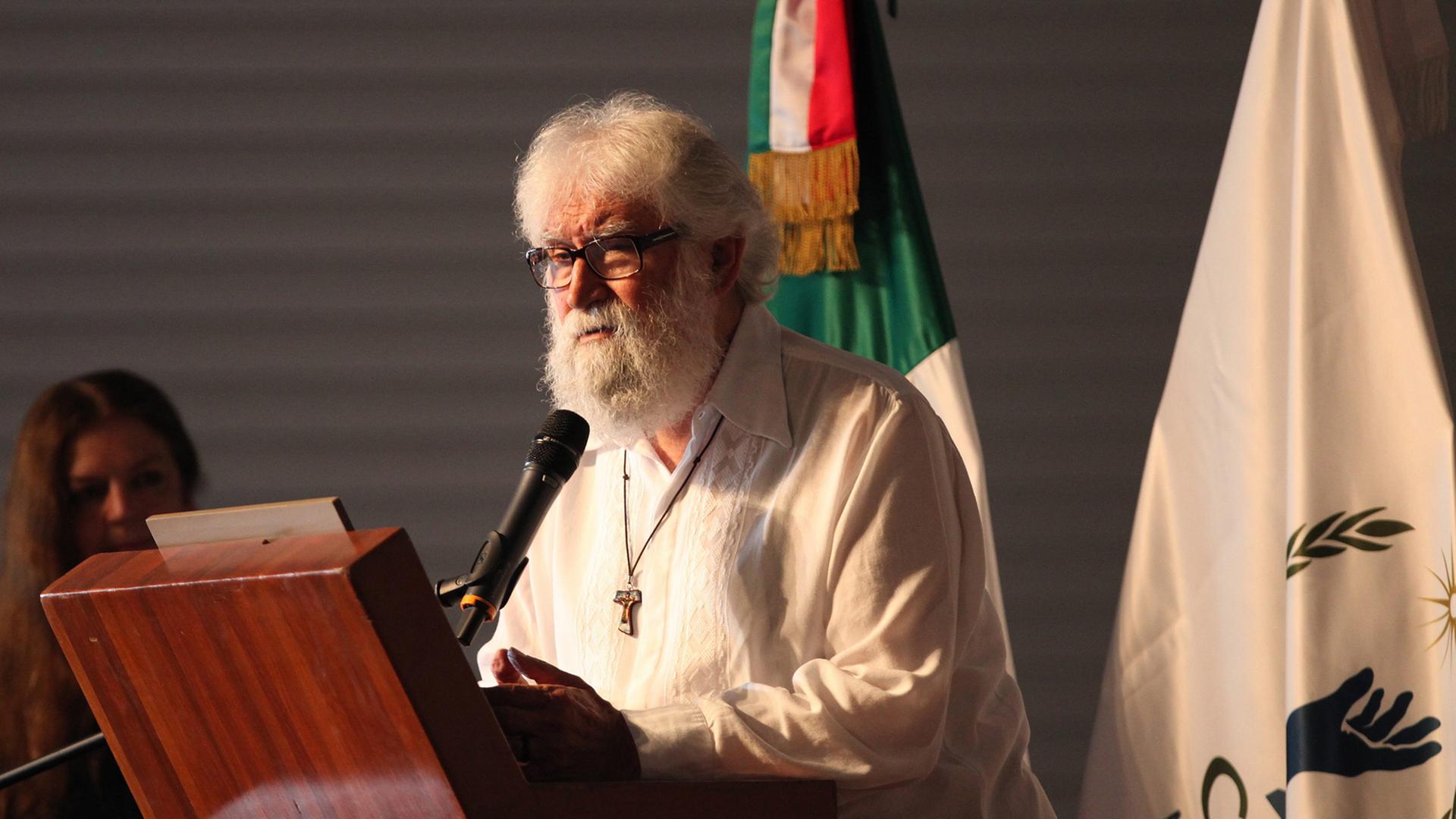 Der brasilianische Theologe Leonardo Boff am 1.6.2016 in Mexiko City. Der brasilianische Theologe Leonardo Boff am 1.6.2016 in Mexiko City.