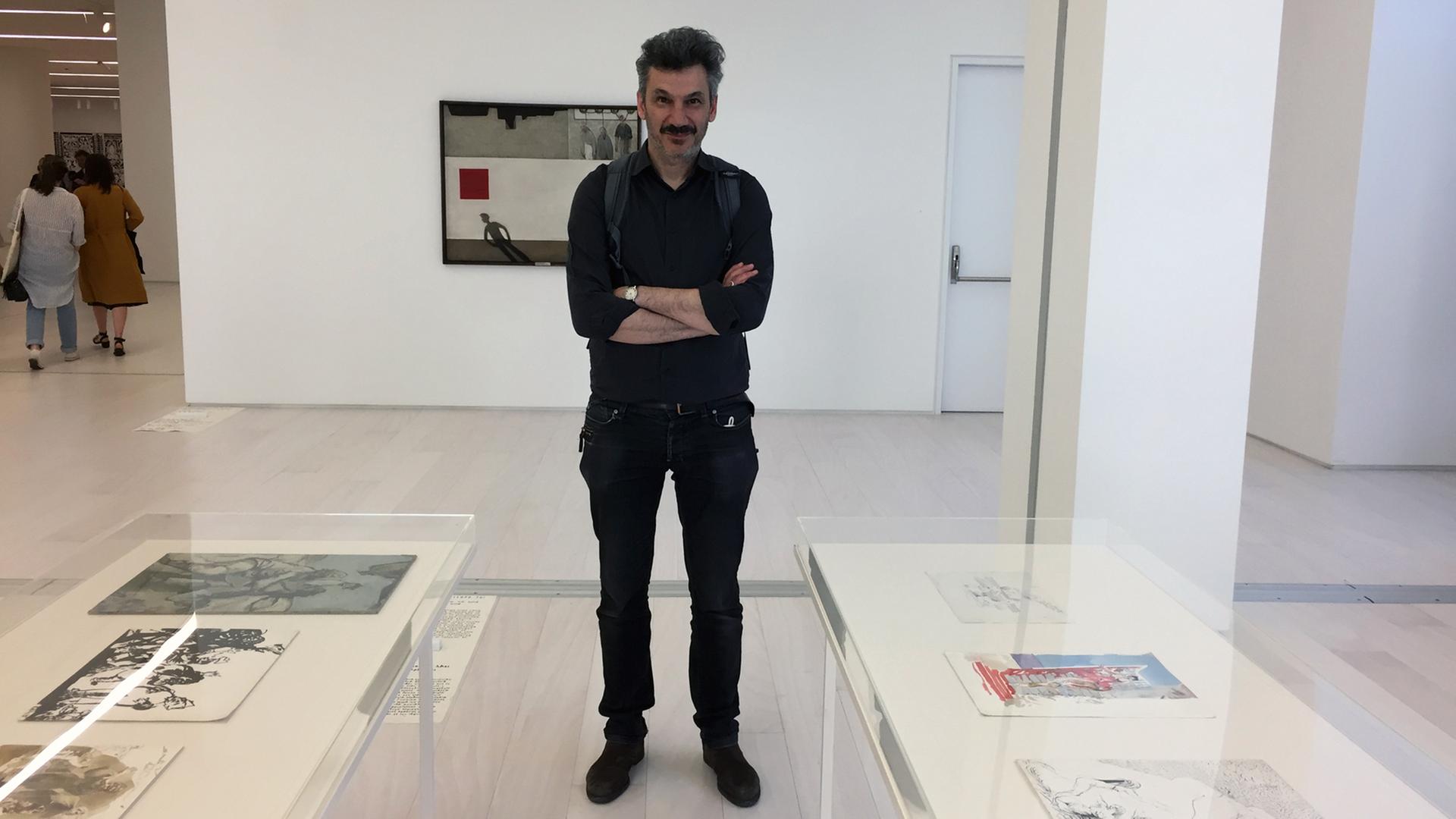 Der griechische Architekt Aristide Antonas, aufgenommen auf der documenta 14 Der griechische Architekt Aristide Antonas, aufgenommen auf der documenta 14
