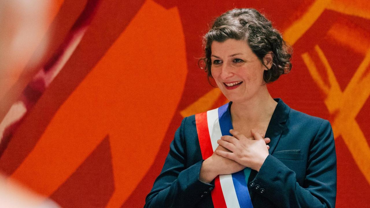 Die neu gewählte Bürgermeisterin von Straßburg, Jeanne Barseghian am 4.Juli 2020. Die neu gewählte Bürgermeisterin von Straßburg, Jeanne Barseghian am 4.Juli 2020.