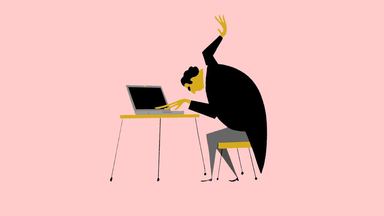 Eine Illustration zeigt einen Pianist bei der Arbeit am Laptop. Eine Illustration zeigt einen Pianist bei der Arbeit am Laptop.