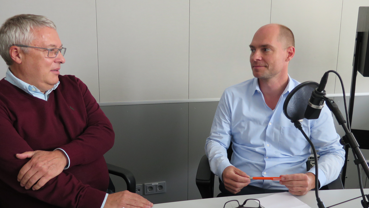 Thomas Wiecha (l) und Korbinian Frenzel im Redaktionsgespräch. Thomas Wiecha (l) und Korbinian Frenzel im Redaktionsgespräch.