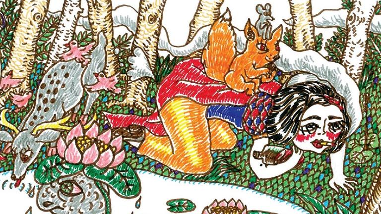 Comic-Kunst von Ingrida Picukane – erschienen in der Jubiläumsausgabe zum zehnjährigen Bestehen des in Lettland produzierten Magazins "kuš!". Comic-Kunst von Ingrida Picukane – erschienen in der Jubiläumsausgabe zum zehnjährigen Bestehen des in Lettland produzierten Magazins "kuš!".