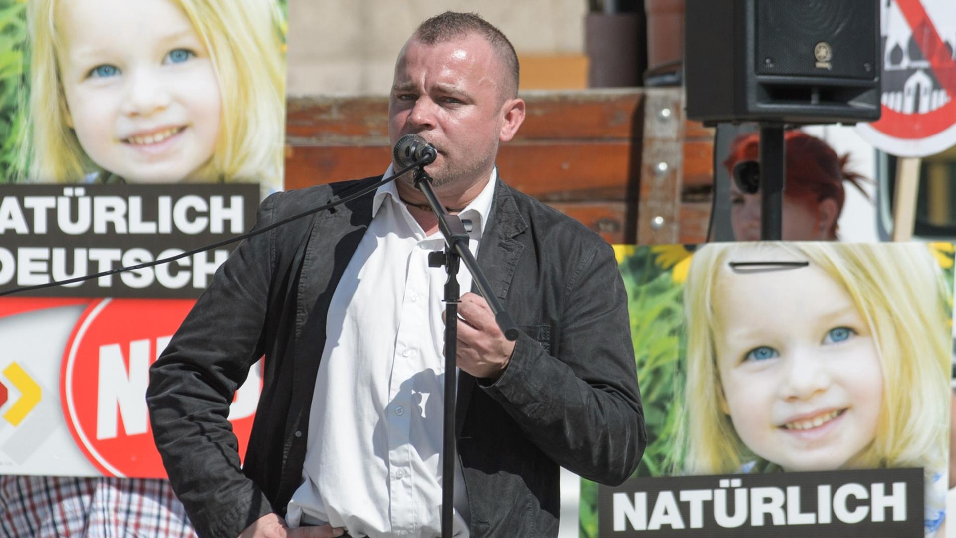 Patrick Wieschke, Landesvorsitzender der NPD Thüringen