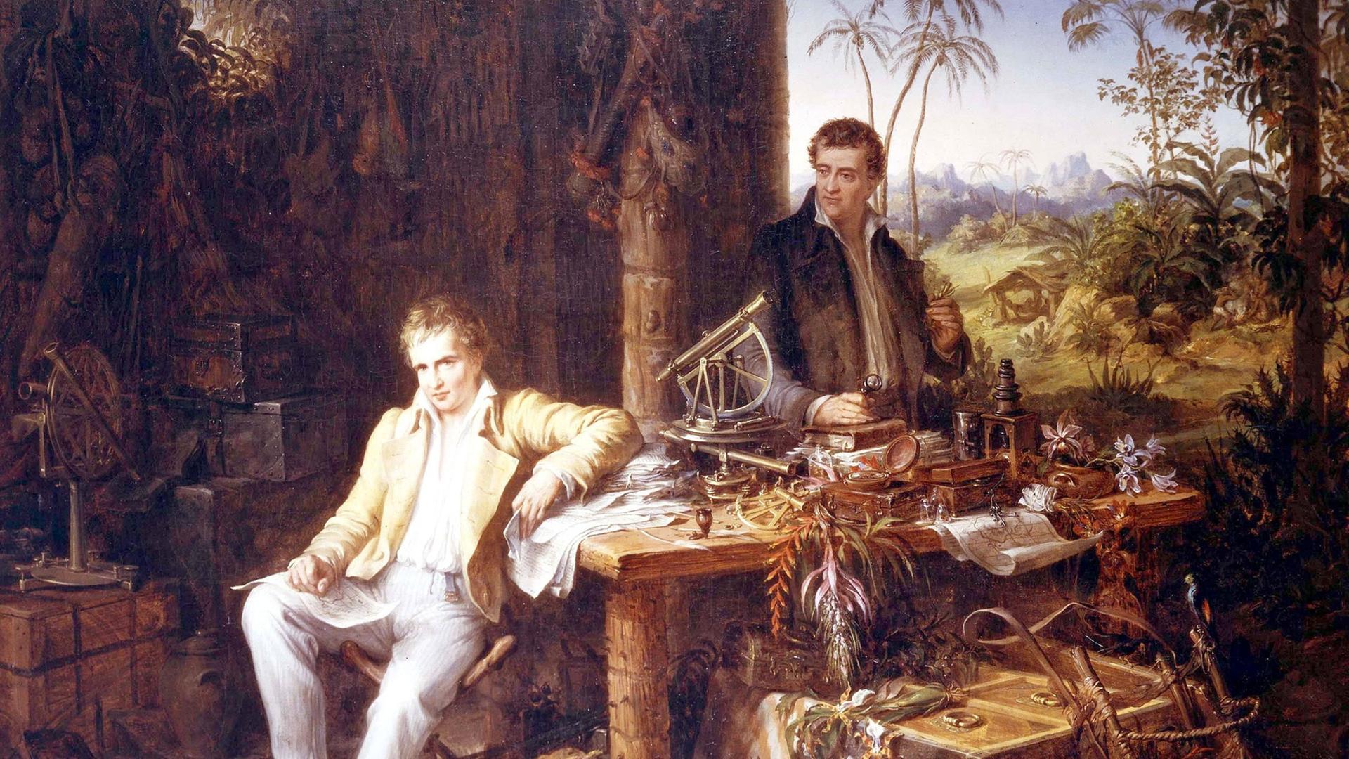 Naturforscher Alexander von Humboldt (l) und der Botaniker Aimé Bonpland Naturforscher Alexander von Humboldt (l) und der Botaniker Aimé Bonpland