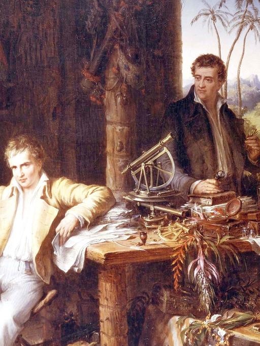 Naturforscher Alexander von Humboldt (l) und der Botaniker Aimé Bonpland