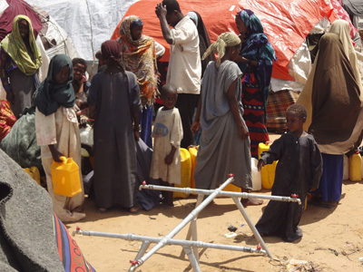 In der Hauptstadt Somalias, Mogadischu, sind viele Flüchtlinge gestrandet In der Hauptstadt Somalias, Mogadischu, sind viele Flüchtlinge gestrandet